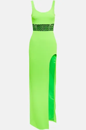 DAVID KOMA Embellished cady gown