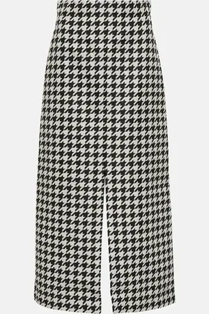 Burberry Houndstooth twill maxi skirt