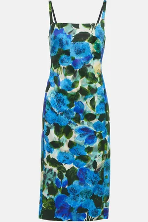 DRIES VAN NOTEN Floral cotton poplin midi dress