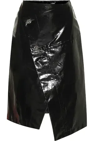 Marni Patent faux leather midi skirt