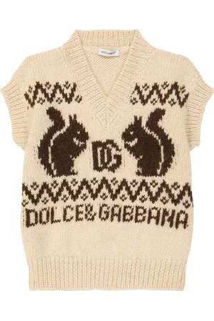 Dolce & Gabbana Logo wool and alpaca sweater vest