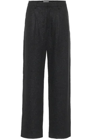 Deveaux New York Nicola high-rise straight tweed pants