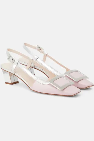 Roger Vivier Belle Vivier patent leather slingback pumps