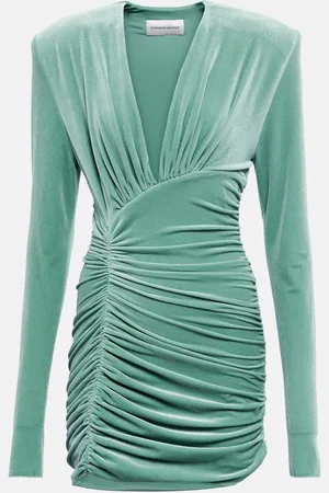 ALEXANDRE VAUTHIER Ruched velvet minidress