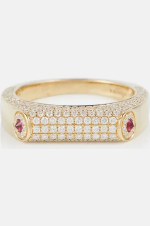 Rainbow K Grace 14kt ring with diamonds and rubies