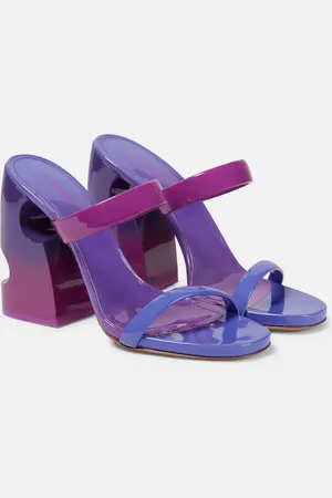 OFF-WHITE Shade Meteor patent leather sandals