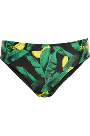 Ganni Printed bikini bottoms