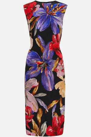 DRIES VAN NOTEN Satin midi dress