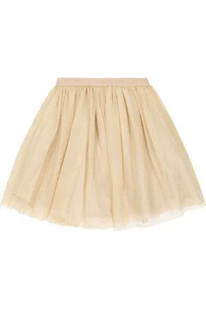 BONPOINT Glitter-embellished tulle skirt