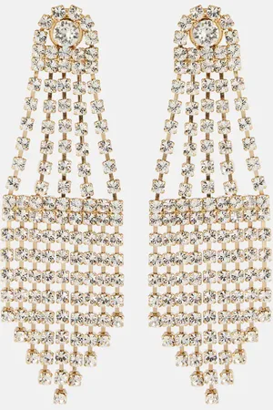 Oscar de la Renta Crystal-embellished drop earrings