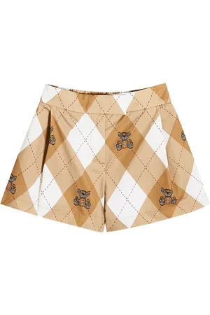 Burberry Thomas Bear argyle cotton shorts