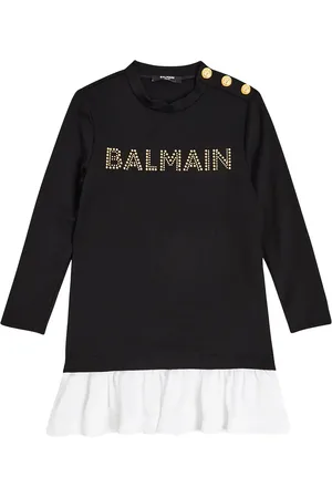 Balmain Logo cotton jersey dress