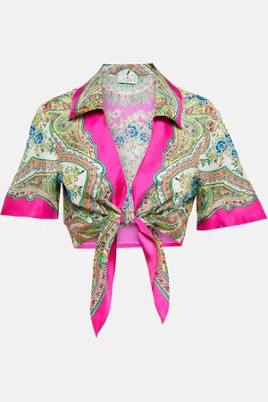 Etro Paisley crop top