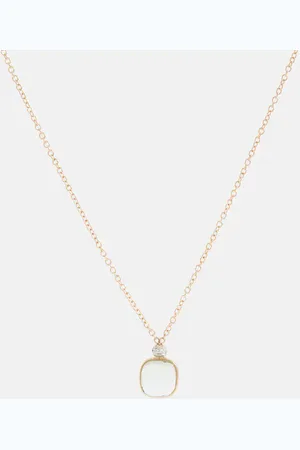 Pomellato Nudo 18kt gold necklace with prasiolite and diamonds