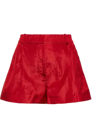 VALENTINO High-rise silk shorts