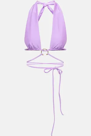 SAME Pierced wrap bikini top