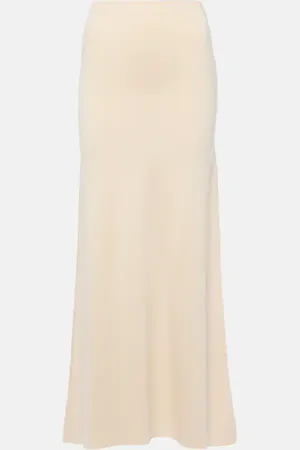 Fforme Robyn wool and cotton-blend maxi skirt
