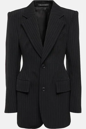 Balenciaga Hourglass chalk stripe wool blazer