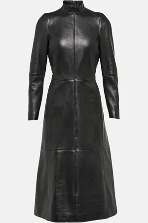 Balenciaga Leather midi dress