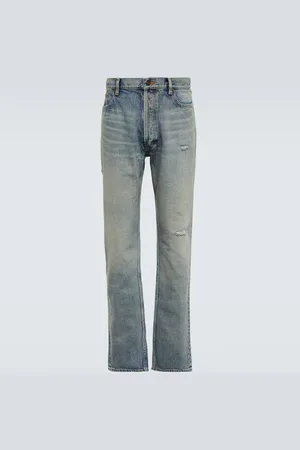 Saint Laurent Deconstructed straight-leg jeans