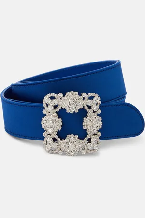 Manolo Blahnik Hangisi crystal-embellished satin belt