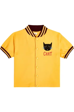Jelly Mallow Chat cotton bowling shirt