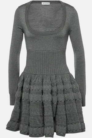 Alaïa AlaÃ¯a Wool-blend minidress