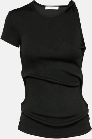 CHRISTOPHER ESBER Asymmetric cutout jersey top