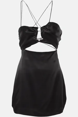 The Sei Asymmetrical silk satin minidress