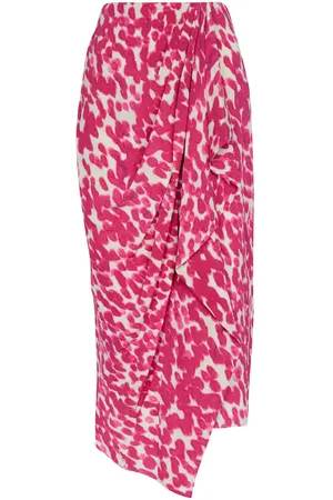 Isabel Marant Bree printed stretch-silk midi skirt