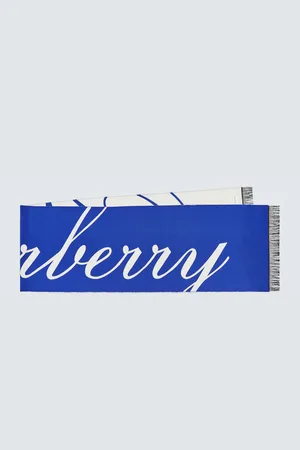 Burberry Intarsia wool and silk scarf