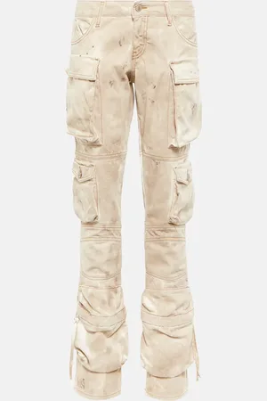 The Attico Low-rise denim cargo pants