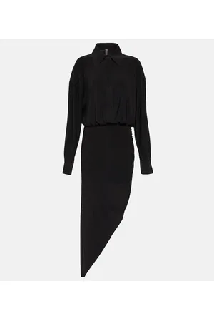 Norma Kamali Shirred jersey midi dress