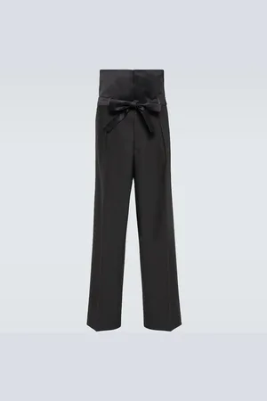 WALES BONNER High-rise wool straight pants