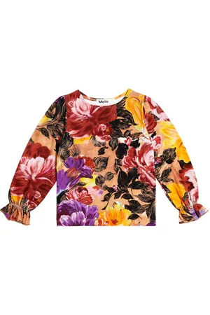 Molo Raina floral cotton-blend jersey top