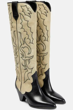 Isabel Marant Leila leather and suede cowboy boots