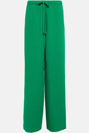 VALENTINO High-rise wide-leg silk crÃªpe pants