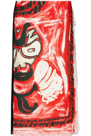 Marni Printed wrap skirt