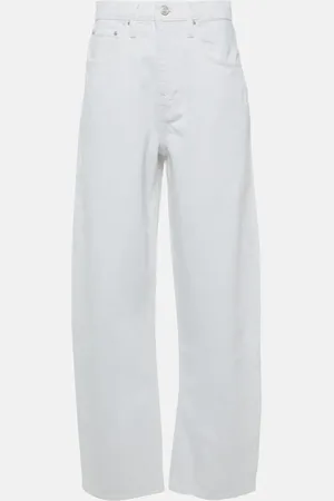 Frame Long Barrel high-rise barrel-leg jeans