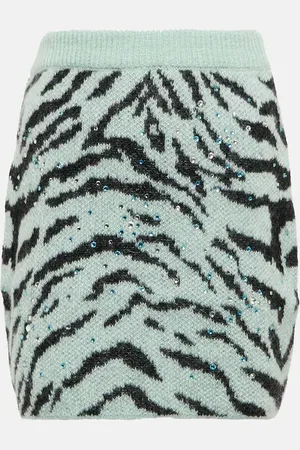 Alessandra Rich Embellished jacquard miniskirt