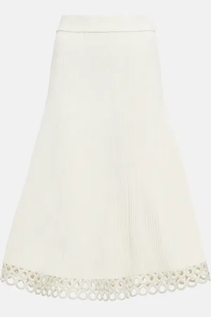 Simkhai Ribbed-knit midi skirt
