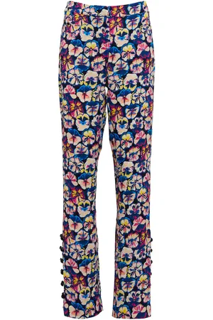 Paco rabanne Floral high-rise flared pants