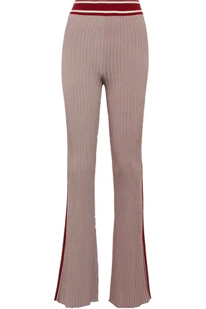 Jil Sander Ribbed-knit high-rise flared pants
