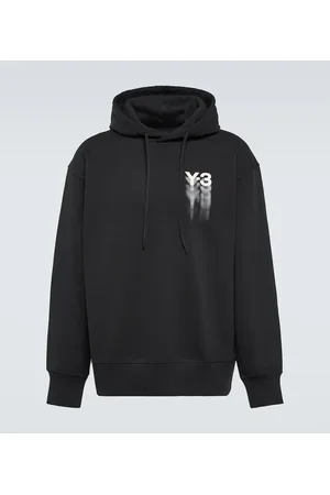 Cotton jersey hoodie in black - Y 3