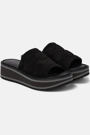 Robert Clergerie Fast suede platform slides