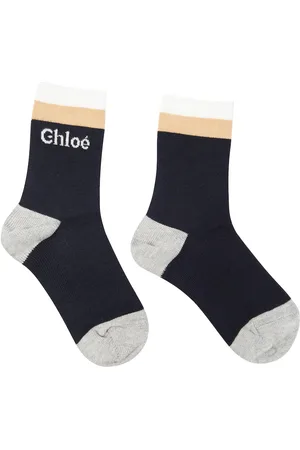 Chloé ChloÃ© Kids Colorblocked cotton-blend socks