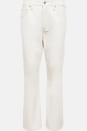 Citizens of Humanity Isola leather-blend cropped bootcut pants