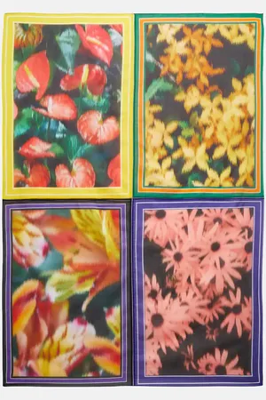 DRIES VAN NOTEN Printed cotton scarf