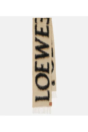 Loewe Logo jacquard wool-blend scarf