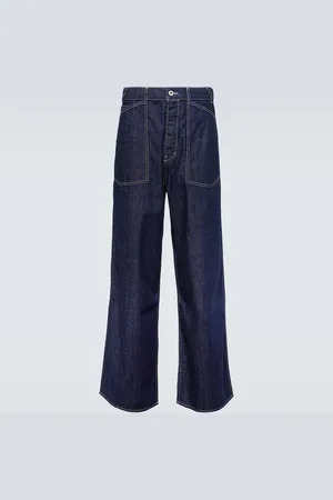 Kenzo Sailor embroidered wide-leg jeans